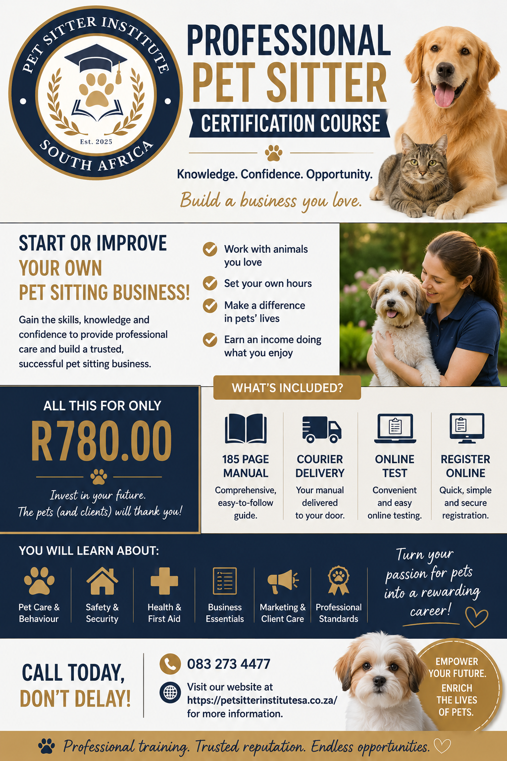Empowering Independent Pet Care Professionals in South Africa for sustainable, long-lasting businesses.